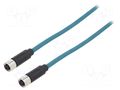 Cable: for sensors/automation; PIN: 8; female; X code-ProfiNET BULGIN TPU12FBF08XFB100PU