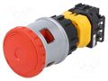 Switch: emergency stop; 30mm; Stabl.pos: 2; NC x4; red; IP65; XN IDEC XN4E-BL404MRH