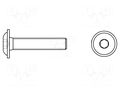 Screw; with flange; M4x10; 0.7; Head: button; hex key; HEX 2.5mm KRAFTBERG K4X10/ISO7380-2-A2