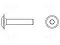 Screw; with flange; M8x10; 1.25; Head: button; hex key; HEX 5mm KRAFTBERG K8X10/ISO7380-2-A2