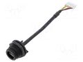 Cable; USB mini Buccaneer; USB AB mini socket,6pin plug; 0.108m BULGIN PX0456