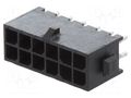 Connector: wire-board; socket; male; PIN: 12; Micro MATE-N-LOK TE Connectivity 4-794630-2