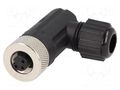 Connector: M12; plug; PIN: 3; female; 250V; angled 90°; IP67,IP68 AMPHENOL LTW 12-03BFFB-SR7001