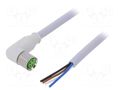 Cable: for sensors/automation; M8; PIN: 4; angled; 5m; plug; 30VDC MURRELEKTRONIK 7014-08101-2110500