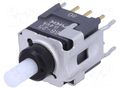 Switch: push-button; Pos: 2; DPDT; 0.01A/28VAC; 0.01A/28VDC; 500MΩ NKK SWITCHES BB25AB