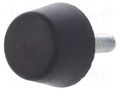 Vibroisolation foot; Ø: 25mm; Shore hardness: 70±5; 374N; 88N/mm ELESA+GANTER DVB6-25-17M6-25-7
