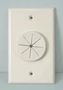 Single Gang Wireport Cable Pass Through Wall Plate with Grommet - White 1GWH-GR1