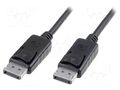 Cable; DisplayPort plug,both sides; 2m; black; DisplayPort 1.1a DIGITUS AK-340100-020-S