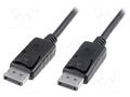 Cable; DisplayPort plug,both sides; DisplayPort 1.1a; 2m; black DIGITUS AK-340100-020-S