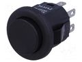 Switch: push-button; Pos: 2; DPDT; 3A/250VAC; 3A/30VDC; ON-(ON) NKK SWITCHES LP0125CMKW01A