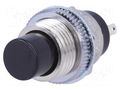 Switch: push-button; Pos: 2; SPST; 2A/250VAC; 2A/30VDC; OFF-(ON) NKK SWITCHES SB4011NOM