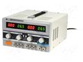 Power supply: laboratory; linear,multi-channel; 0÷30VDC; 0÷3A AXIOMET AX-3003L-3