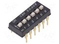 Switch: DIP-SWITCH; Poles number: 6; ON-OFF; 0.025A/24VDC; Pos: 6 C&K SDA06H1BD