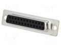 Connector: D-Sub; PIN: 25; plug; female; for cable; soldering; black ENCITECH DB25-SS