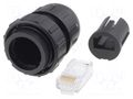 Connector: RJ45; plug; DC; PIN: 8; Cat: 6; 8p8c; Locking: bayonet; IDC SWITCHCRAFT DCC-RJ6B-310