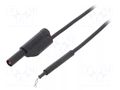 Test lead; 19A; probe tip,banana plug 4mm; Len: 1m; black SCHÜTZINGER AL8321ZPK1100-SW