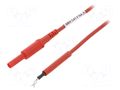 Test lead; 19A; probe tip,banana plug 4mm; Len: 0.5m; red SCHÜTZINGER AL8322ZPK150-RT