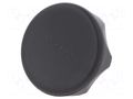 Knob; Ø: 45mm; Ext.thread: M8; 20mm; technopolymer PA; Cap: black ELESA+GANTER ELK.45P-M8X20-C1