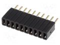 Connector: pin strips; socket; female; PIN: 10; THT; straight; 1x10 CONNFLY DS1065-07-1X10S8BV