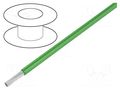 Wire; HookUp Wire; stranded; Cu; 24AWG; PTFE; green; 250V; 305m ALPHA WIRE 2844/19-GR001