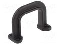 Holder; polyamide; black; H: 28.5mm; L: 36mm; W: 15.3mm; handle FIX&FASTEN FIX-HANU-73