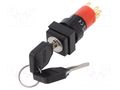Switch: key switch; Stabl.pos: 2; Switch.method: ON-ON; Ø16mm; 90° ONPOW V16-KEY-F-2-JC