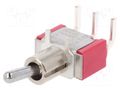 Switch: toggle; Pos: 2; SPDT; ON-ON; 5A/120VAC; 5A/28VDC; 7000; IP40 C&K 7101MD9AQE