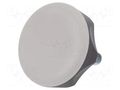 Knob; Ø: 45mm; Ext.thread: M10; 30mm; technopolymer PA; Cap: grey ELESA+GANTER ELK.45P-M10X30-C3