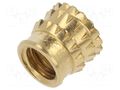 Threaded insert; brass; M5; BN 37885; L: 10.1mm; for plastic TAPPEX KVT-001M5