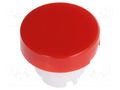 Cap; Ø15x12.2mm; red-white; YB; Application: YB NKK SWITCHES AT3002CB