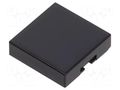 Cap; 12x12x3mm; black; UB; Application: UB NKK SWITCHES AT4073A