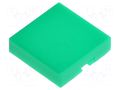 Cap; 12x12x3mm; green; UB; UB NKK SWITCHES AT4073F
