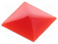 Cap; 10.35x10.35x0.5mm; red; UB; Application: UB NKK SWITCHES AT4075C