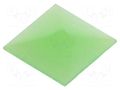 Cap; 10.35x10.35x0.5mm; green; UB NKK SWITCHES AT4075F