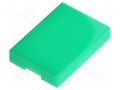 Cap; 17x12x3mm; green; UB; UB NKK SWITCHES AT4116F