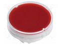 Cap; Ø19x9mm; red,transparent; Application: LB Panel Seal NKK SWITCHES AT4179JC