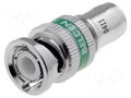 Connector: BNC; plug; male; with locking collar; 75Ω; RG6 BELDEN 1694ABHDL