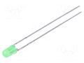 LED; green; 3mm; 40÷60mcd; 60°; Front: convex; 2.2÷2.5VDC KINGBRIGHT ELECTRONIC L-934SGD