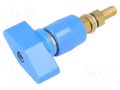 Laboratory clamp; blue; 1kVDC; 200A; brass; polycarbonate; 143mm SCHÜTZINGER POL201-BL