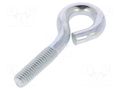 Hook; ring; steel; zinc; Thread len: 21mm; Overall len: 50mm DROMET D-HO.6.50