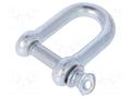 Dee shackle; steel; for rope; zinc; 8mm DROMET D-SK.8