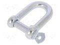 Dee shackle; steel; for rope; zinc; 12mm DROMET D-SK12
