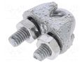 Rope clamp wire; steel; for rope; Ørope: 3mm; zinc; DIN 741 DROMET D-ZL.3