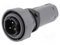 Connector: circular; plug; male; PIN: 3; 25A; 600V; Buccaneer 7000 BULGIN PXP7010/03P/ST1315