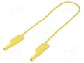 Test lead; 32A; banana plug 4mm,both sides; Len: 0.5m; yellow SCHÜTZINGER VSFK6000255-GE