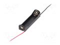 Holder; AAA,R3; Batt.no: 1; cables; 150mm; black COMF BH-411-3A