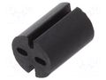 Spacer sleeve; LED; Øout: 5.1mm; ØLED: 5mm; L: 7mm; black; UL94V-0 DREMEC DR8GE04V80559