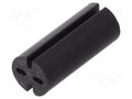 Spacer sleeve; LED; Øout: 5.1mm; ØLED: 5mm; L: 12mm; black; UL94V-0 DREMEC DR8GE04V80564