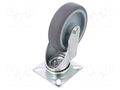 Transport wheel; Ø: 100mm; W: 27mm; H: 134mm; torsional; 90kg; steel RADER KPA-TPA-100S