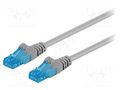 Patch cord; RJ45 plug,both sides; U/UTP; 6a; stranded; Cu; LSZH Goobay U/UTP6A-LSZH-005GY